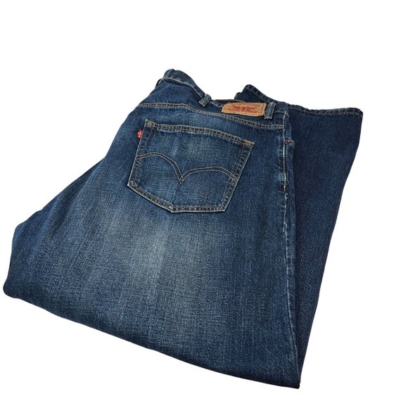 Levis 559 Relaxed Straight Blue Jeans Size‎ 46X30 Denim Wide Leg - Picture 1 of 13